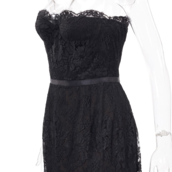Chanel Vintage Fall 1995 Black Floral Lace Sweetheart Bustier Dress - Picture 8 of 10